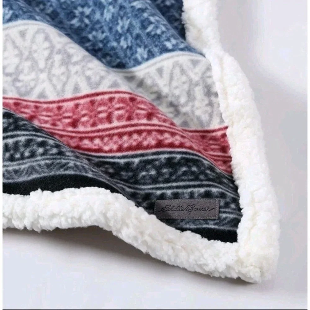 Fair Isle Silver Ikat Sherpa Reverse 50